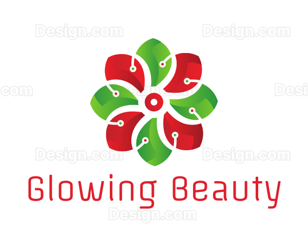 Flower Tech Circuit Logo