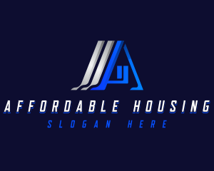 House Roof Letter A logo design