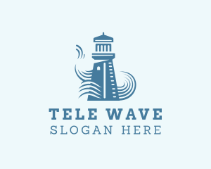 Blue Wave Lighthouse logo design