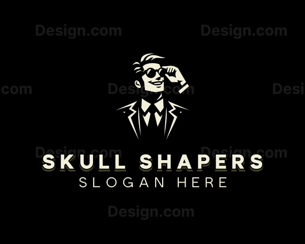 Hipster Grooming Menswear Logo