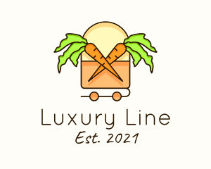 Carrot Farm Line Art logo design