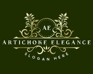 Elegant Floral Leaf logo design