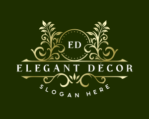 Elegant Floral Leaf logo design