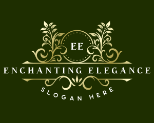 Elegant Floral Leaf logo design