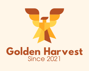 Golden Royal Phoenix logo design