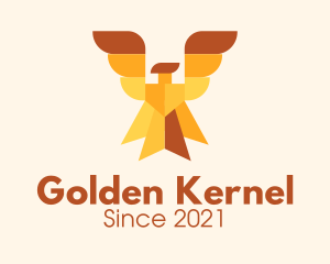 Golden Royal Phoenix logo design