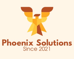 Golden Royal Phoenix logo design