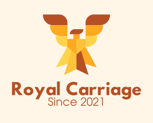 Golden Royal Phoenix logo design