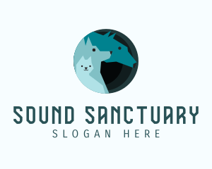 Blue Animal Sanctuary logo design