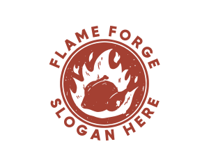 Fire Roasted Chicken logo design