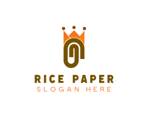 Paper Clip Crown  logo design