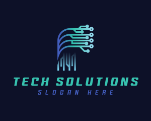 Digital Tech Letter F logo