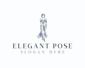 Fashion Woman Modeling logo design