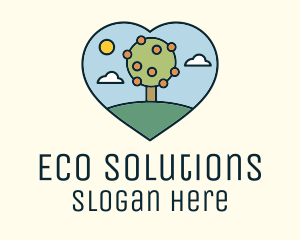 Heart Nature Ecology logo design