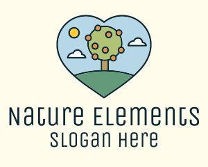 Heart Nature Ecology logo design