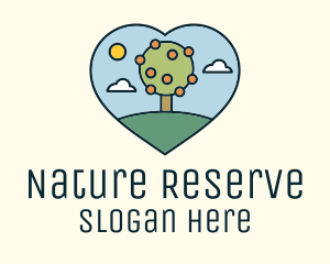 Heart Nature Ecology logo design