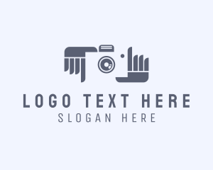 Snapshot - Camera Photographer Hands logo design