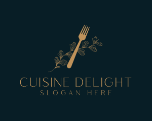 Fork Leaves Fine Dining logo design