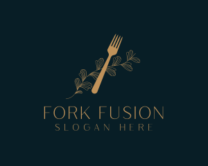 Fork Leaves Fine Dining logo design