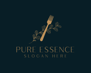 Fork Leaves Fine Dining logo design