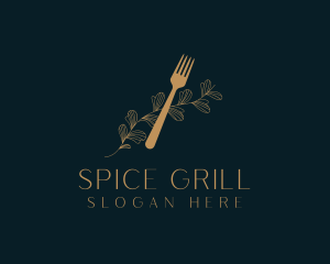 Fork Leaves Fine Dining logo design