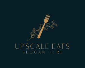 Fork Leaves Fine Dining logo design