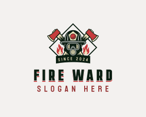 Firefighter Fire Rescue logo design