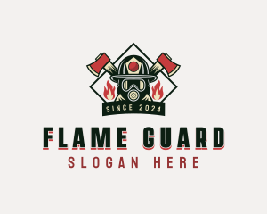 Firefighter Fire Rescue logo design