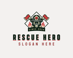 Firefighter Fire Rescue logo design