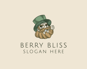 Smoking Pipe Leprechaun logo design