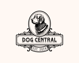 Vintage Dog Puppy logo design