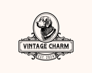 Vintage Dog Puppy logo design