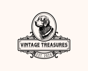 Vintage Dog Puppy logo design