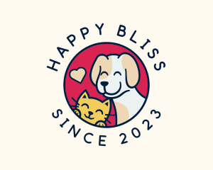 Happy Cat Dog Veterinary logo design