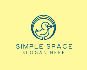 Simple Little Blue Bird logo design