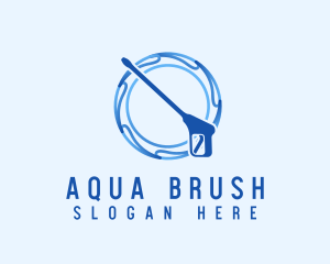 Blue Pressure Washer logo design