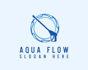 Blue Pressure Washer logo design