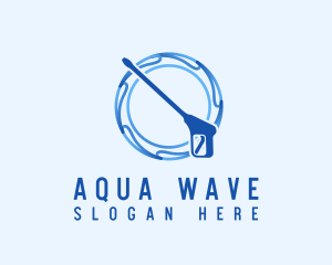 Blue Pressure Washer logo design