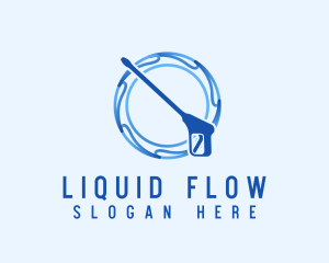 Blue Pressure Washer logo design