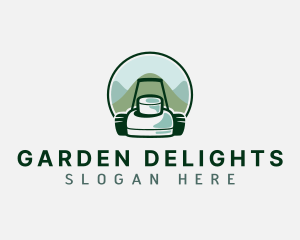 Landscaping Lawn Mowing logo design