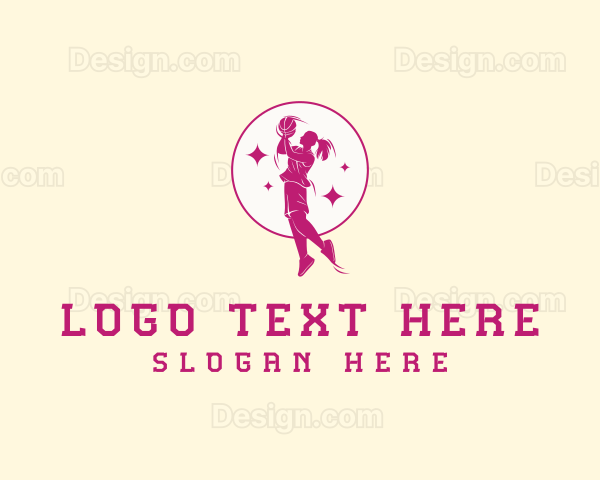 Female Basketball Varsity Player Logo