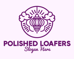 Purple Asian Lantern Clouds logo design