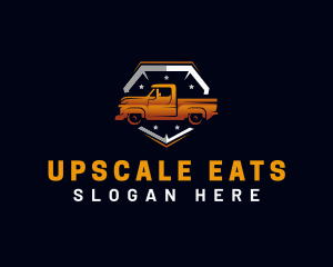 Pickup Truck Garage Logo