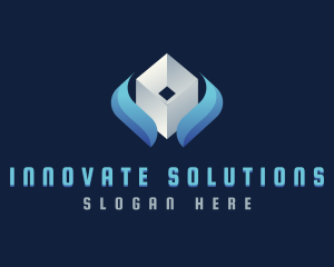Technology Software Cube  Logo