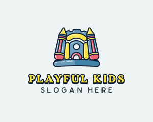 Castle Inflatable Playground logo design