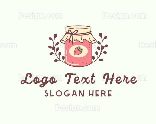 Strawberry Jam Jar Logo