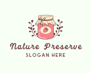 Strawberry Jam Jar logo design