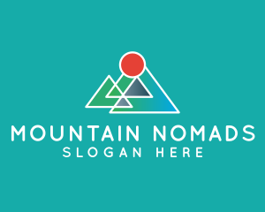 Camping Triangle Mountain logo design