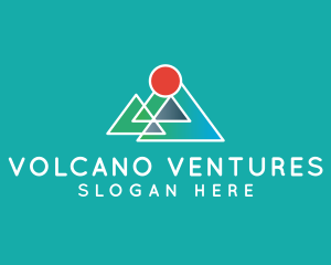 Camping Triangle Mountain logo design