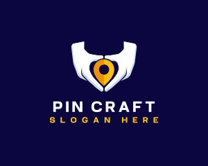 Location Pin Hands logo